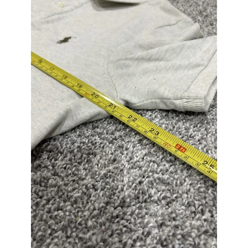 Polo Ralph Lauren Mens Medium Light Gray  Short Sleeve Polo Classic Fit